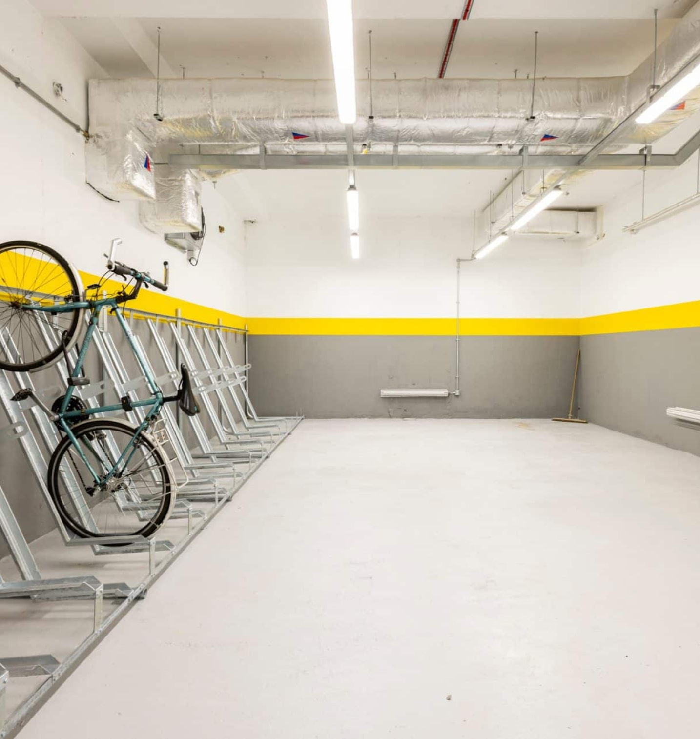 Bike stored in underground parking